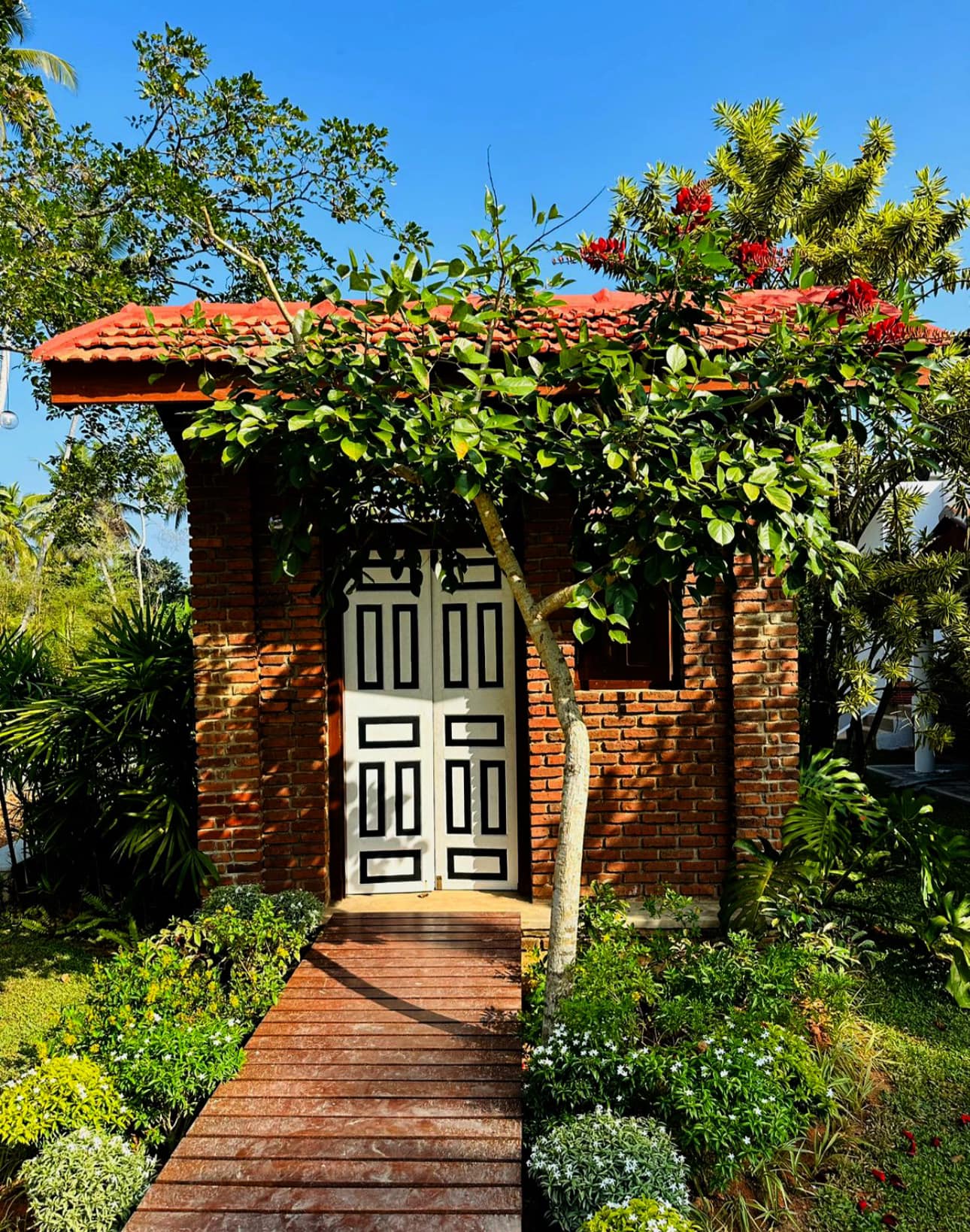 Brick garden cottage