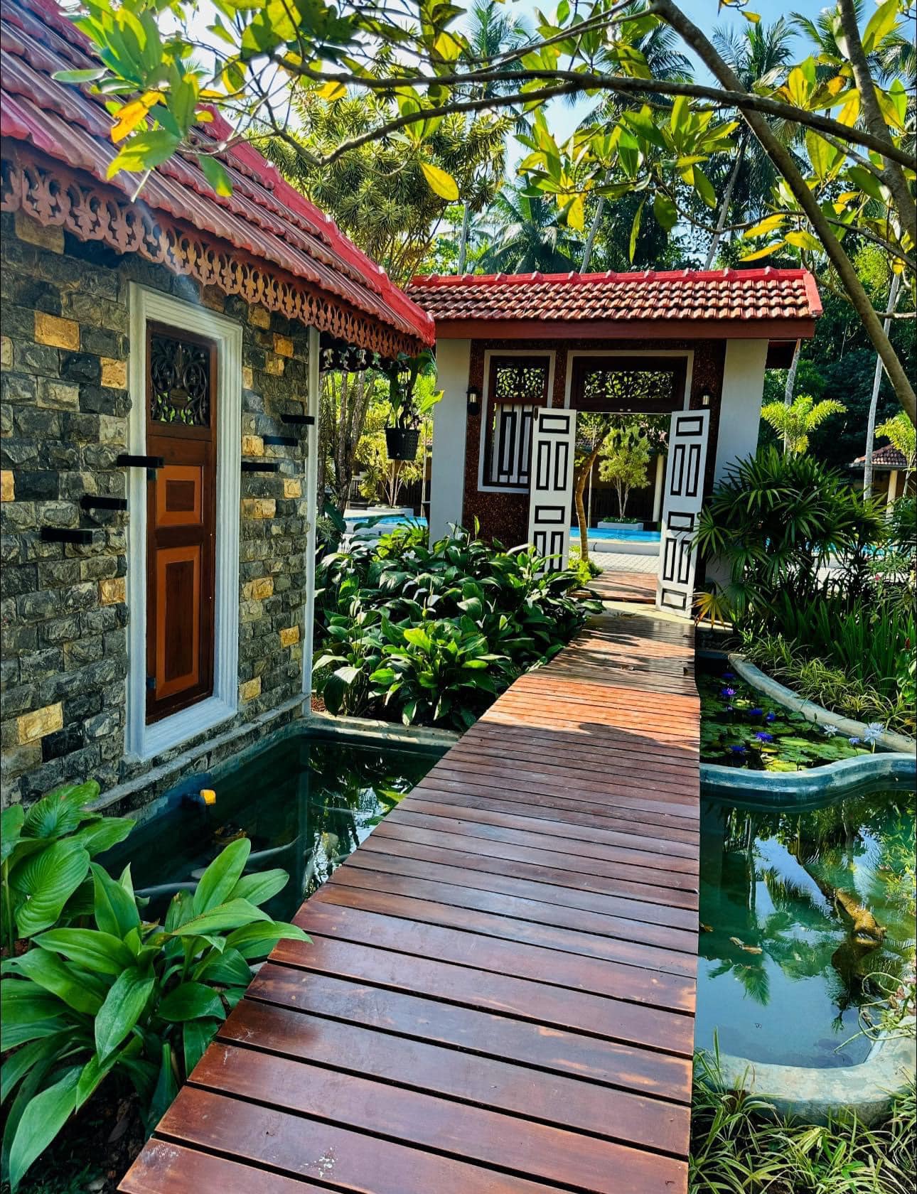 Water garden walkway