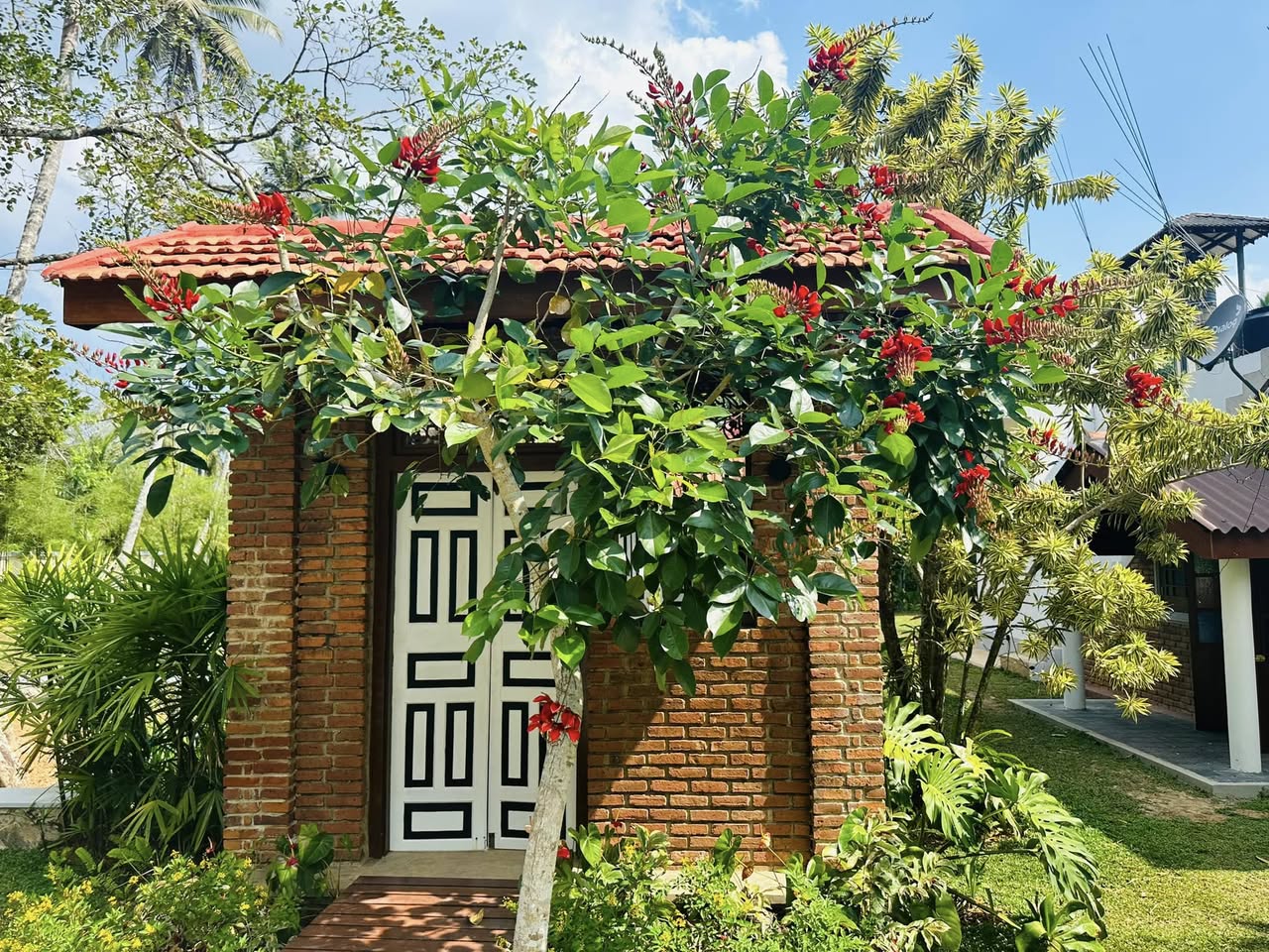 Flowering garden cottage